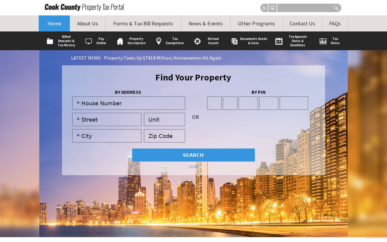 Oak Forest previous residents Cook County property information portal