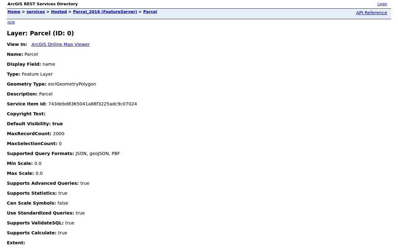 Cook County parcel GIS layer supporting the Oak Forest street directory